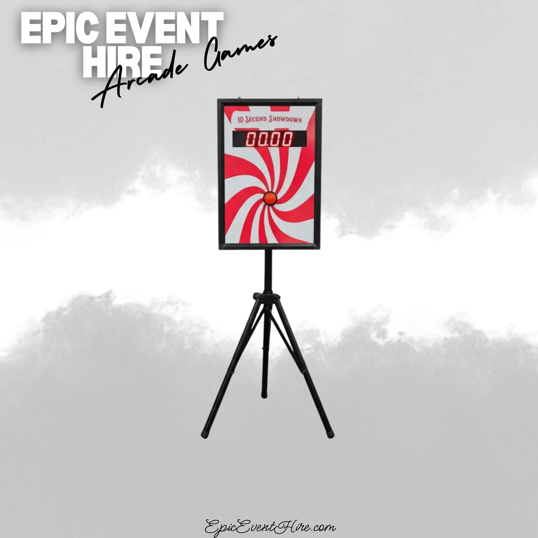 10 Second Challenge on a white and grey background