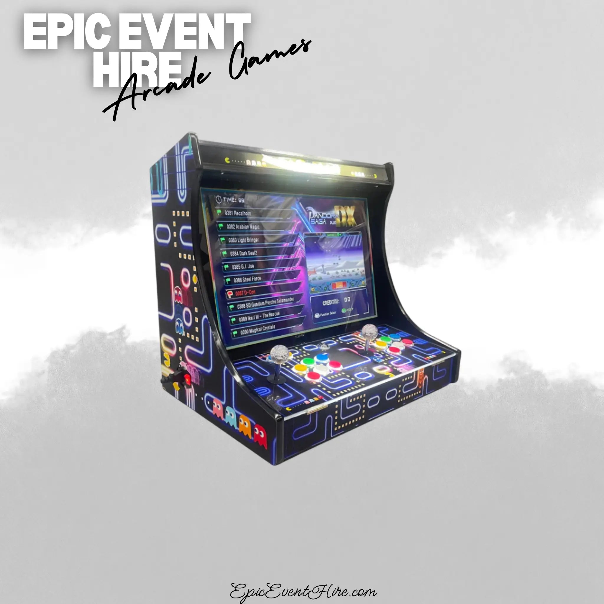 Arcade Bartop game - 25000 games on a pac-man themed unit